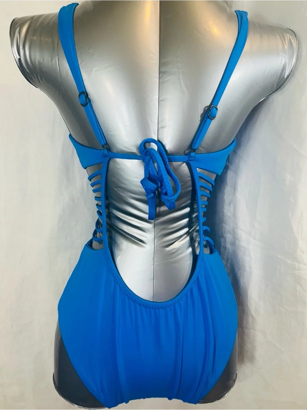 Michael Kors Cobalt Strappy Deep-V One-Piece Swimsuit